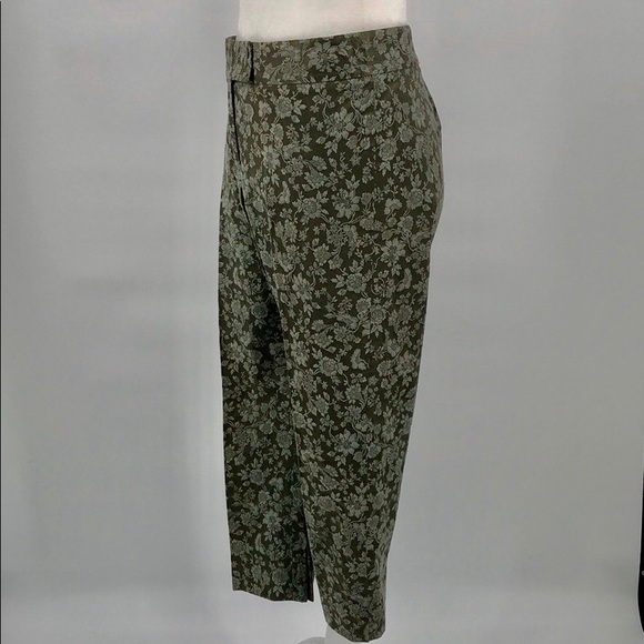 Isda & Co Brocade Crop Pants in Light Olive Size 8 - Picture 2 of 7